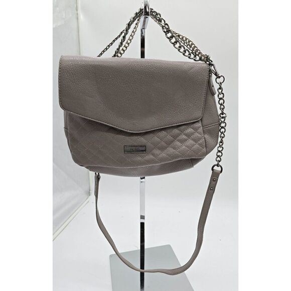 BCBG Paris Quilted Leather Crossbody Bag With Chain Strap - Picture 1 of 12